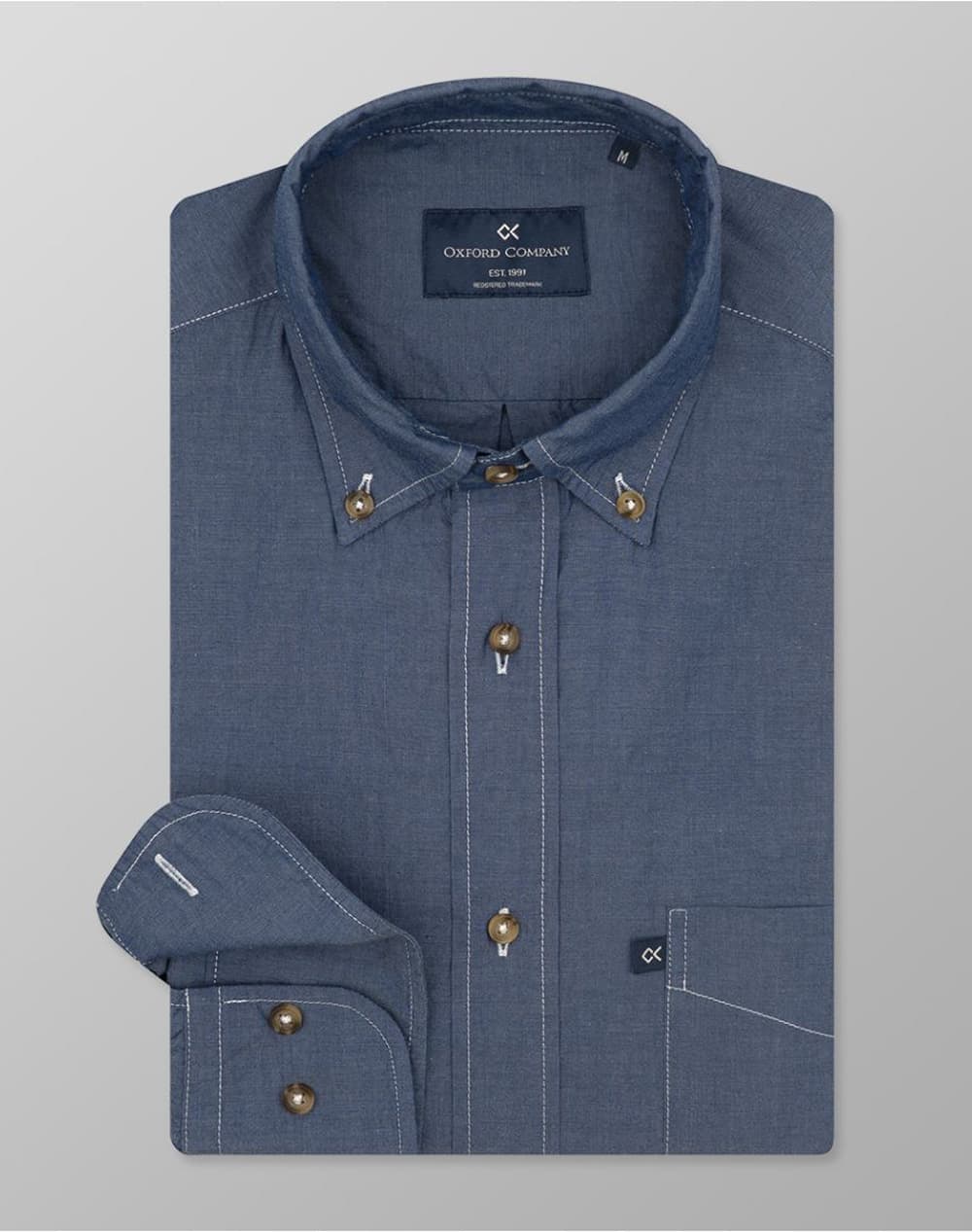 OXFORD COMPANY BUTTON DOWN ΠΟΥΚΑΜΙΣΟ J112-BZ10.01-01 JeanBlue
