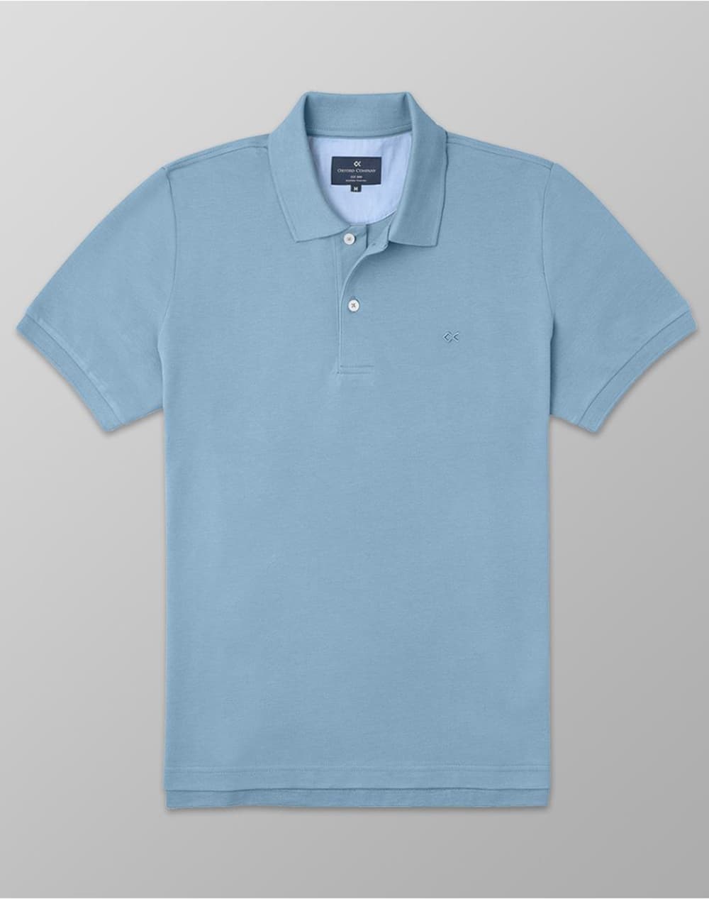 OXFORD COMPANY POLO KM 100% ΒΑΜΒΑΚΙ ΜΠΛΟΥΖΑ P511-PZ00.19-19 LightBlue