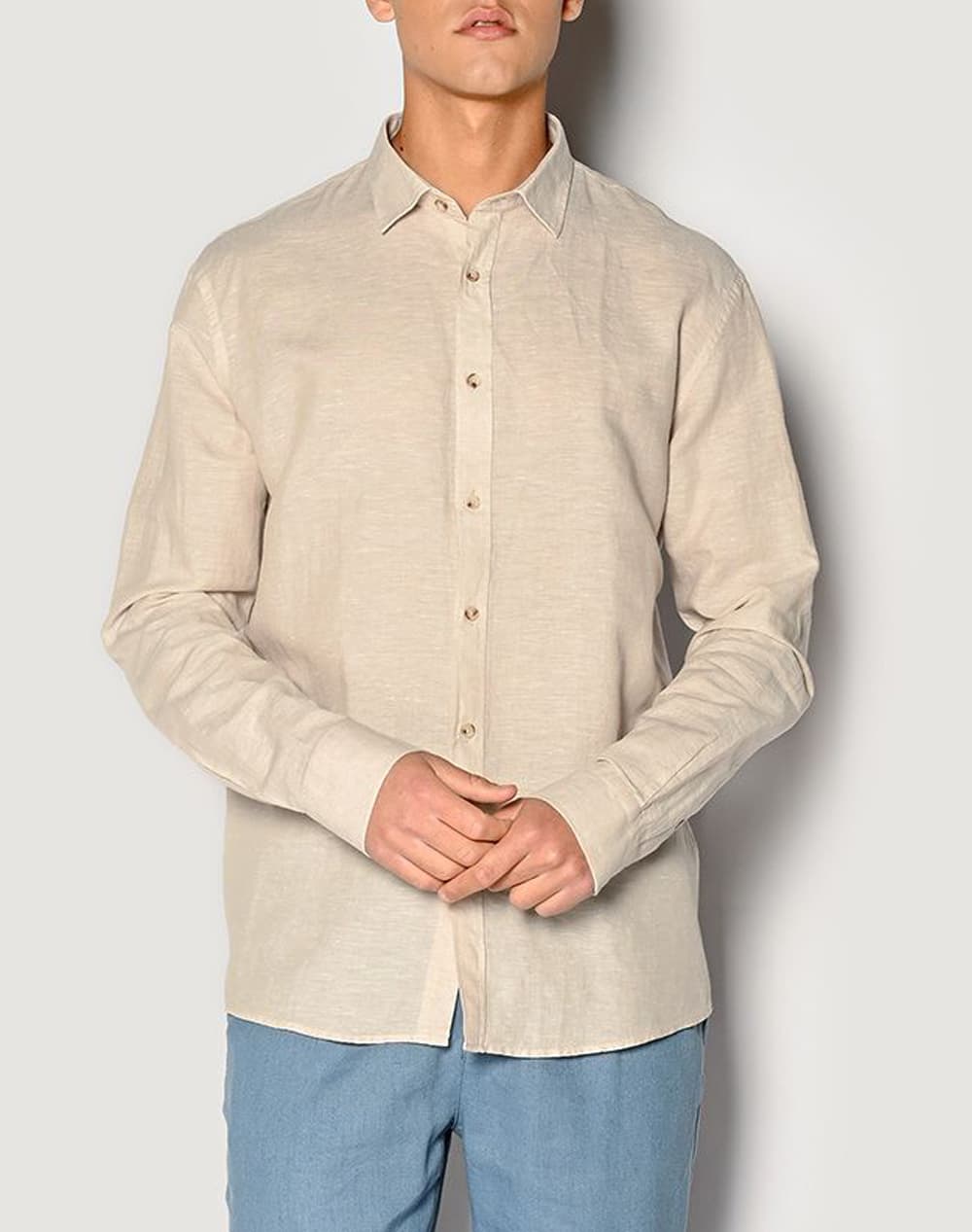 BROKERS ΑΝΔΡΙΚΟ ΠΟΥΚΑΜΙΣΟ REGULAR Μ/Μ 2301660108-5 Biege