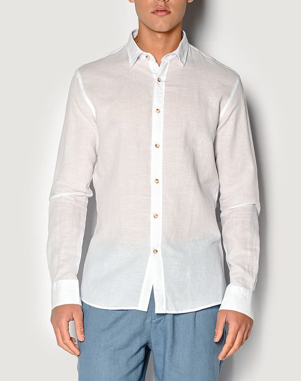 BROKERS ΑΝΔΡΙΚΟ ΠΟΥΚΑΜΙΣΟ REGULAR Μ/Μ 2301660108-1 White