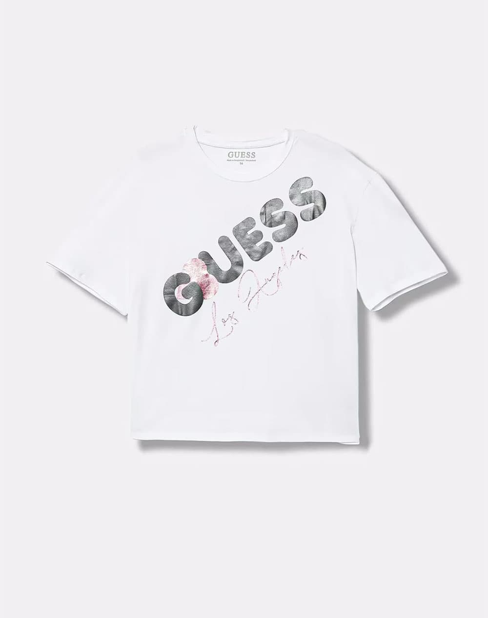 GUESS KIDS MIDI SS T-SHIRT ΜΠΛΟΥΖΑ ΠΑΙΔΙΚΟ GIRL J6RI00K6YW4-A61T Pink