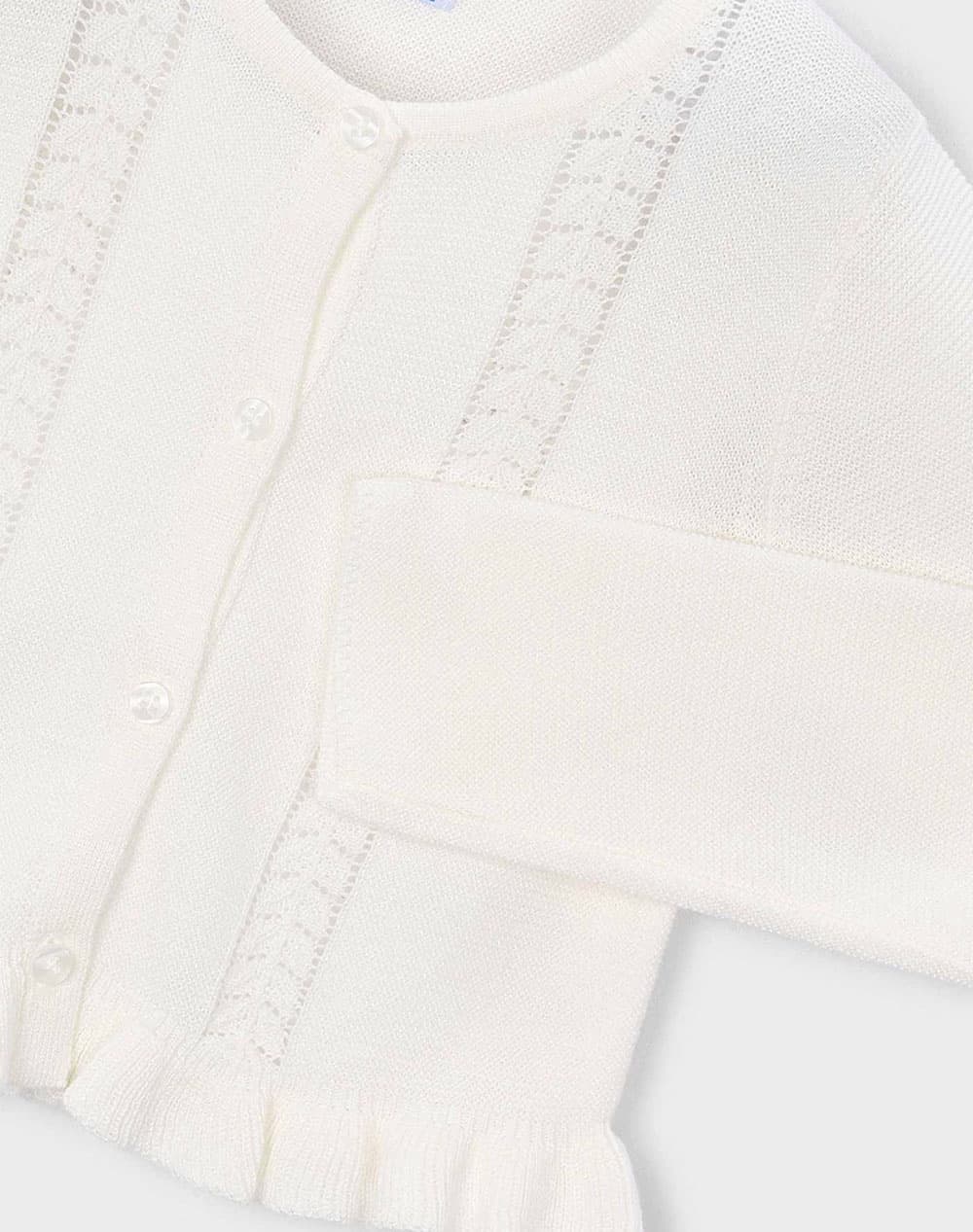 Girls' Knit Cardigans Mayoral Ecru