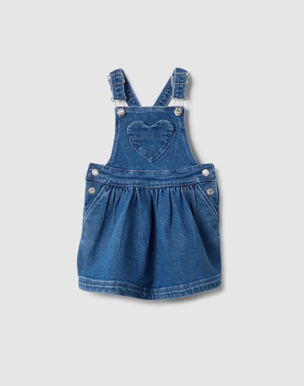 OVS DENIM DUNGAREE W/HEART 2514628-MEDIUM BLUE DenimBlue