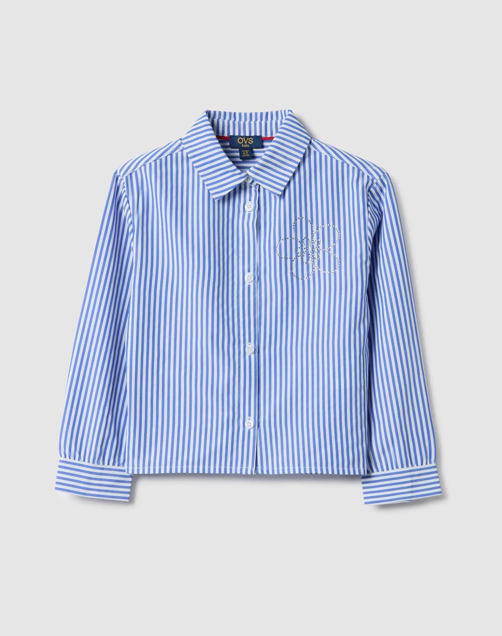 OVS LONG SLEEVE Y/D SHIRT 2551137-BLUE/WHITE Blue