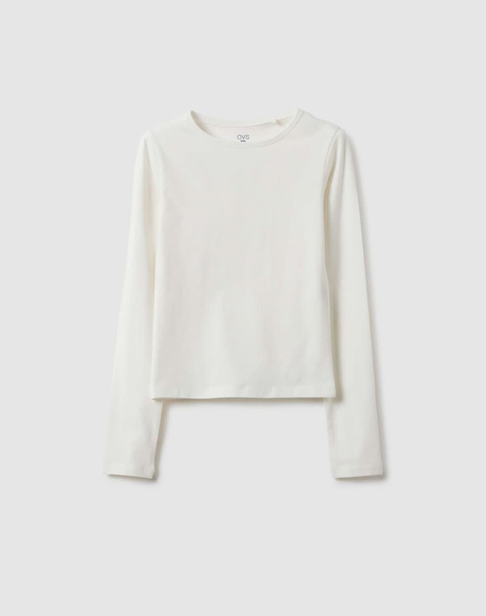 OVS TSH BOAT BIO SOLID MOD.U 2518452-BLANC DE BLANC OffWhite