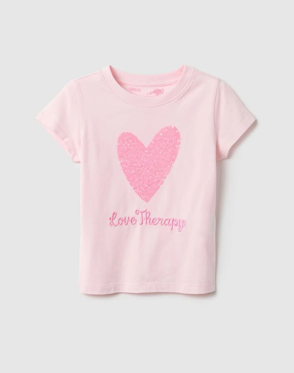 OVS T-SHIRT W/HEART 2559658-PINK Pink