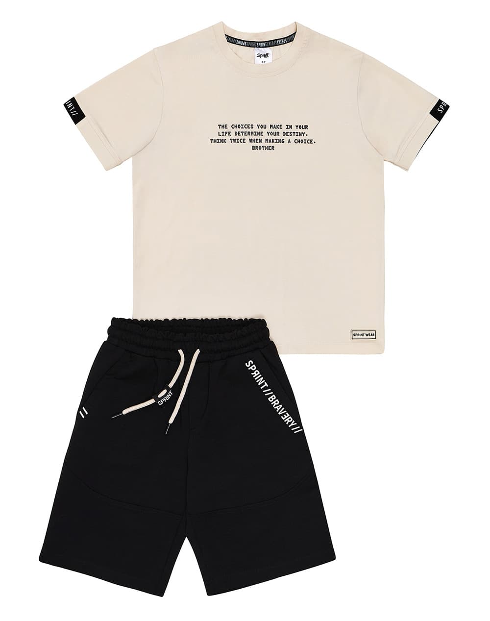 Boys' Tracksuit Sets Sprint Ecru