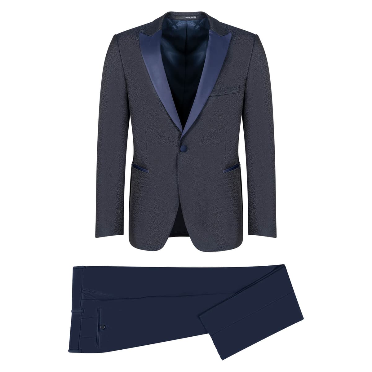 Tuxedo Μπλε Μπροκάρ (Modern Fit)