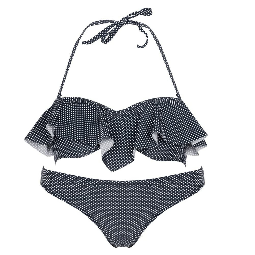 Μαγιό Μπικίνι Μαύρο Πουά