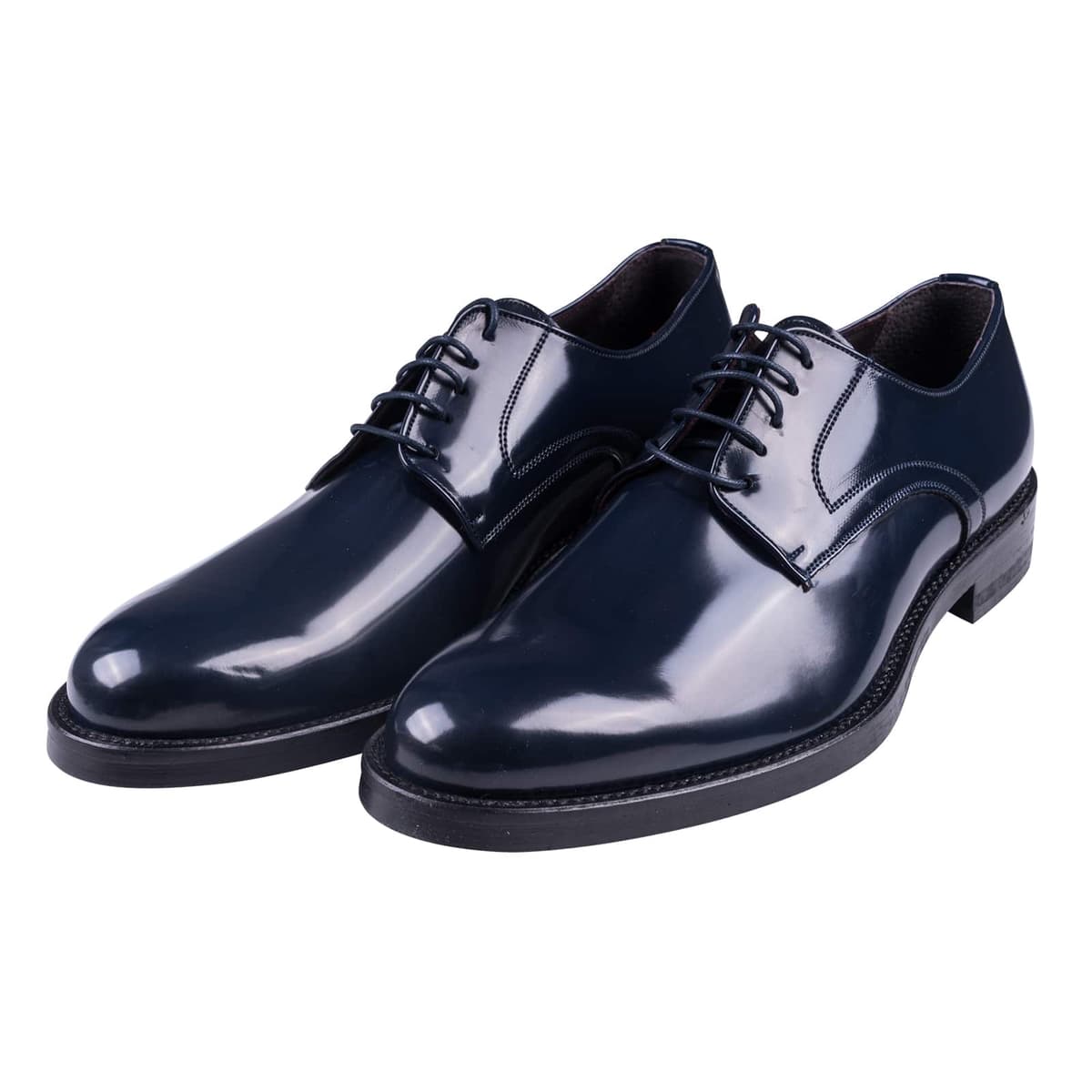Derby Μπλε Leather Shoes