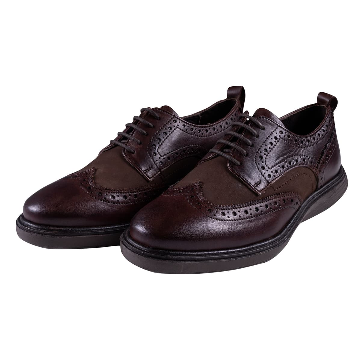 Καφέ Brogue comfortable sneakers