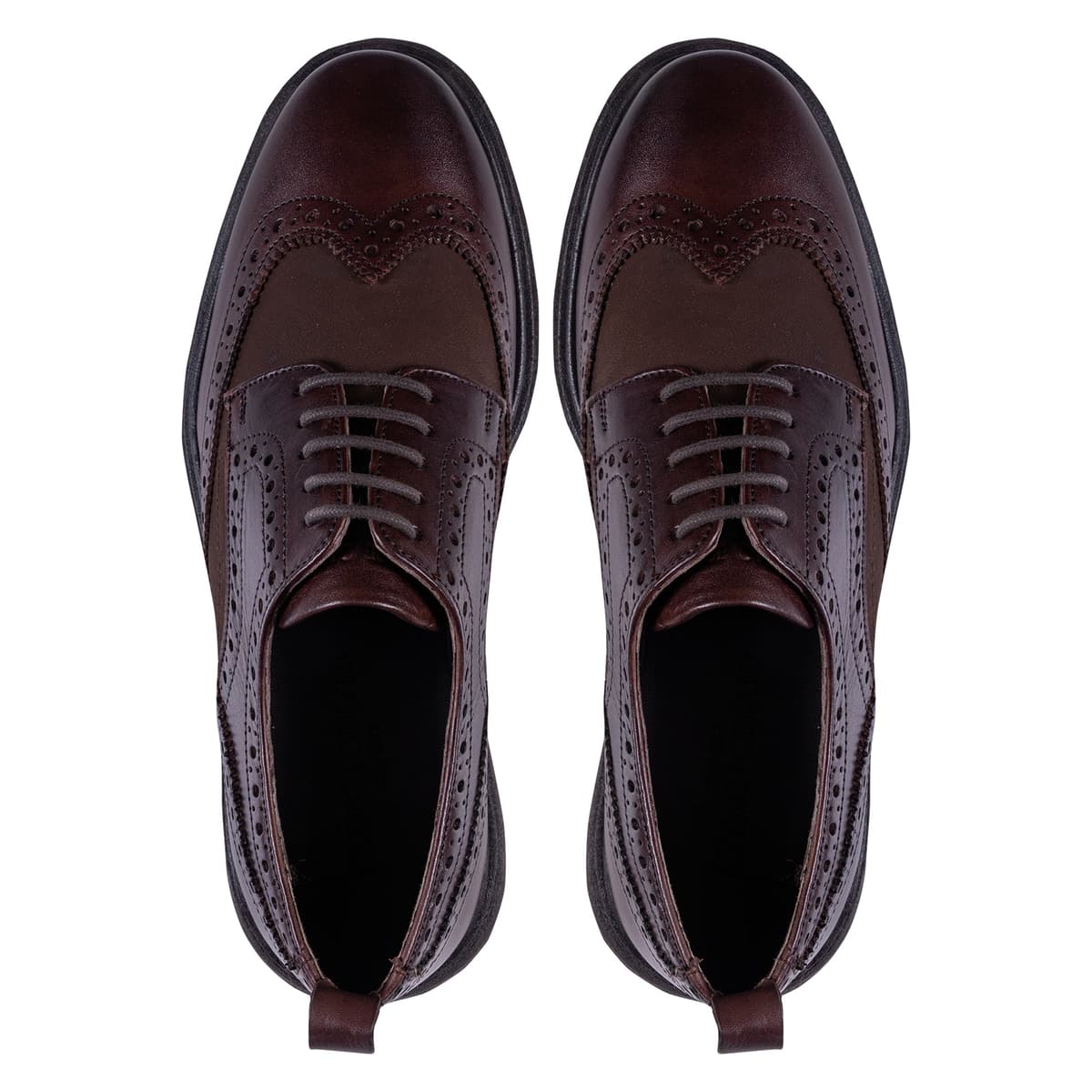 Καφέ Brogue comfortable sneakers