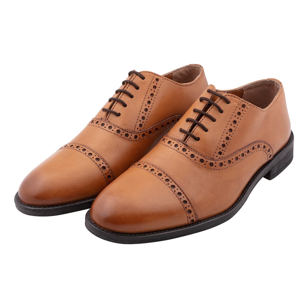 Καφέ Brogue Leather Shoes