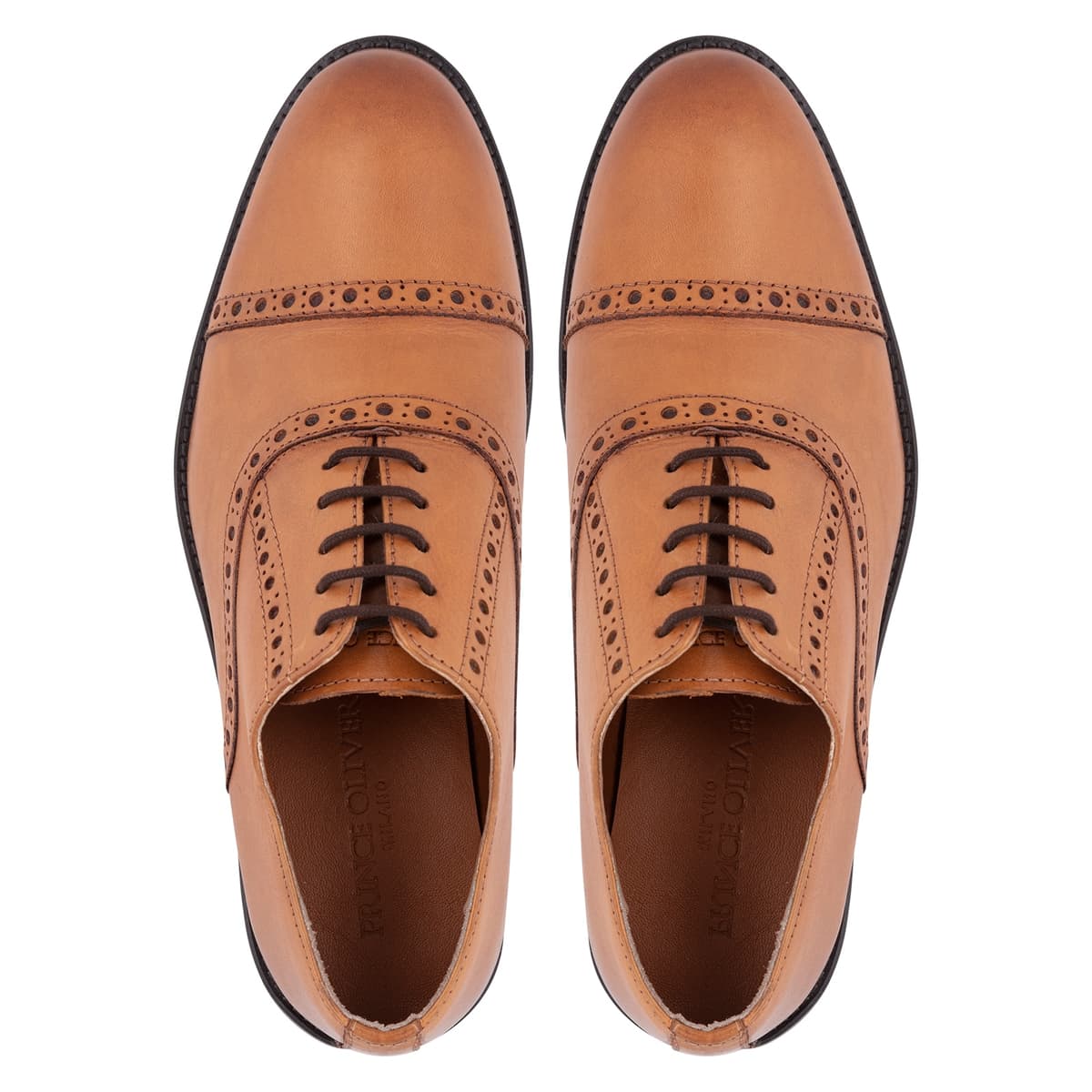 Καφέ Brogue Leather Shoes