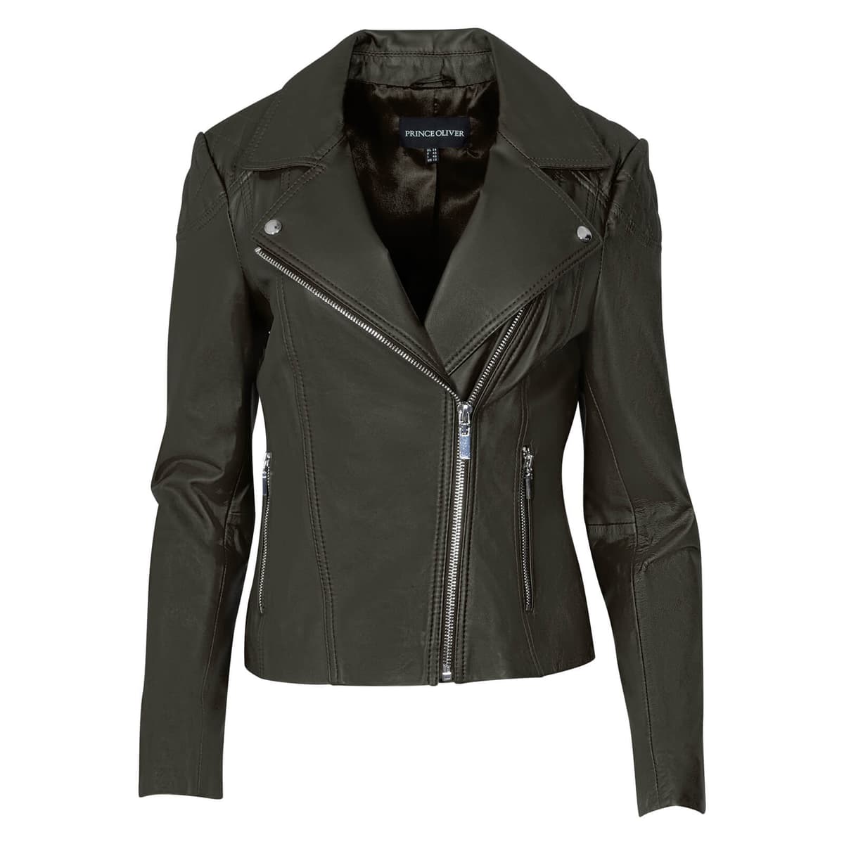Women's Leather Jackets Prince Oliver Green