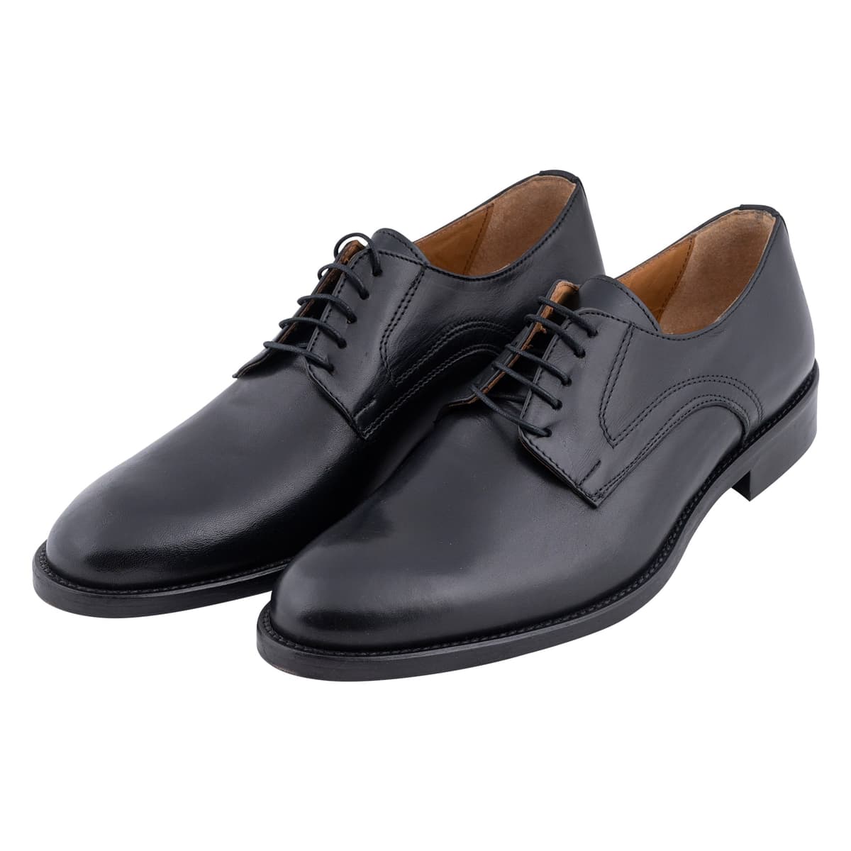 Derby Μαύρο Leather Shoes