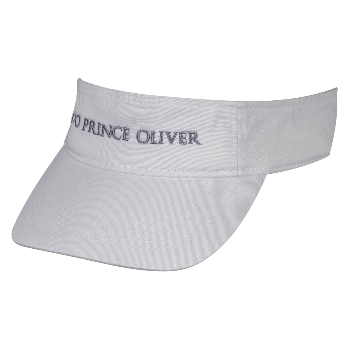 Logo Embroidered Visor Hat Λευκό