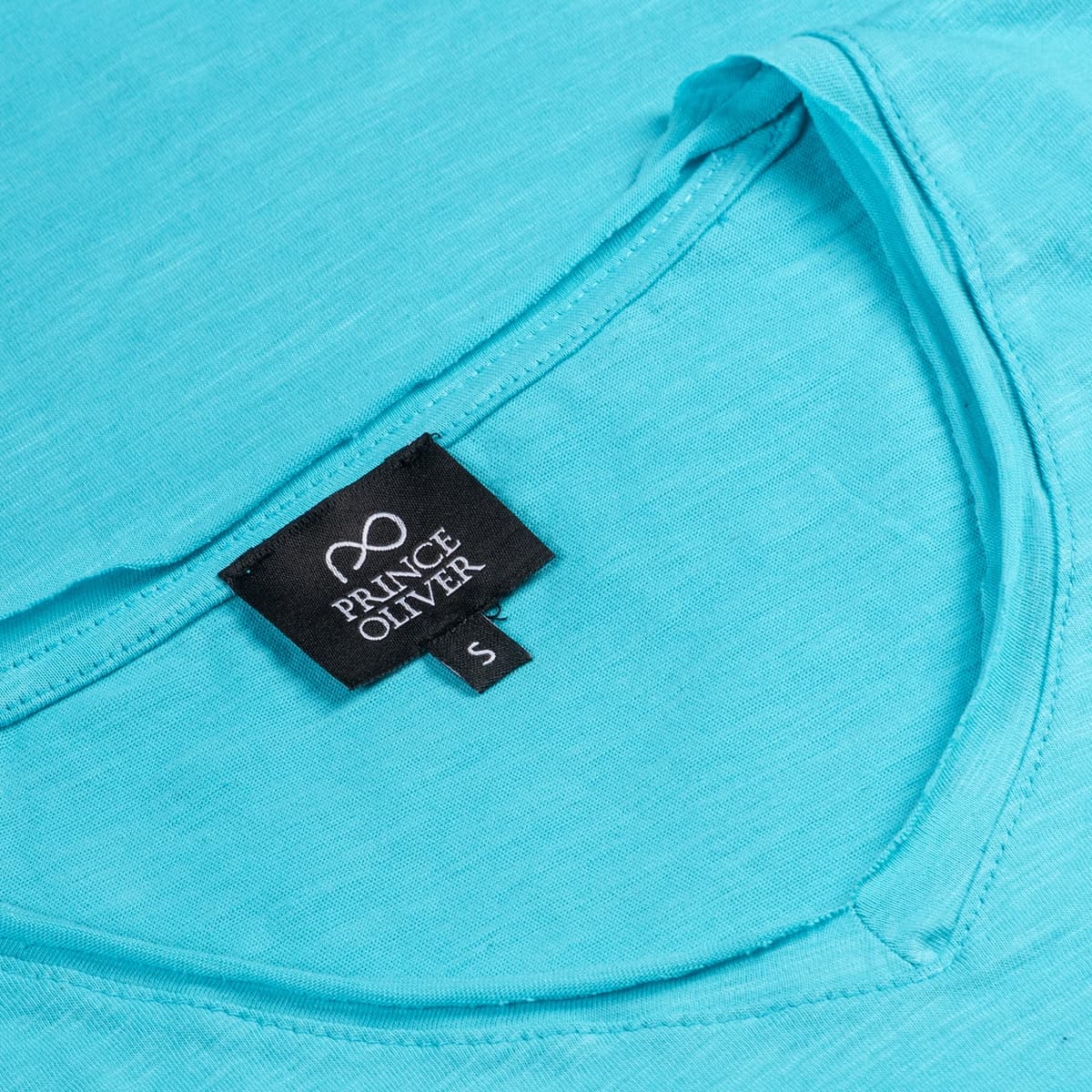 T-Shirt Τυρκουάζ V Neck