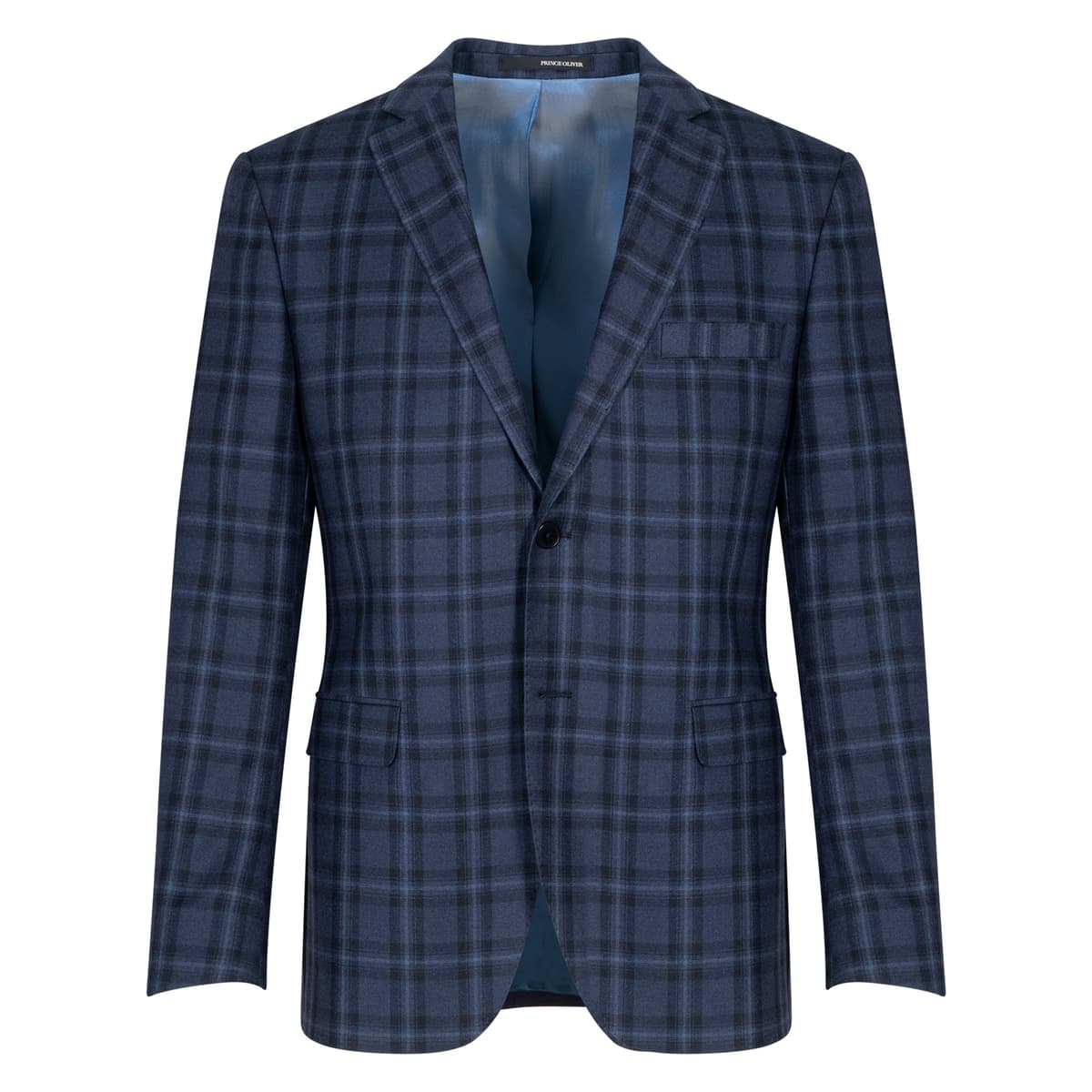 Κοστούμι Μπλε Καρό Με Γιλέκο 100% Wool Super 100s (Modern Fit)