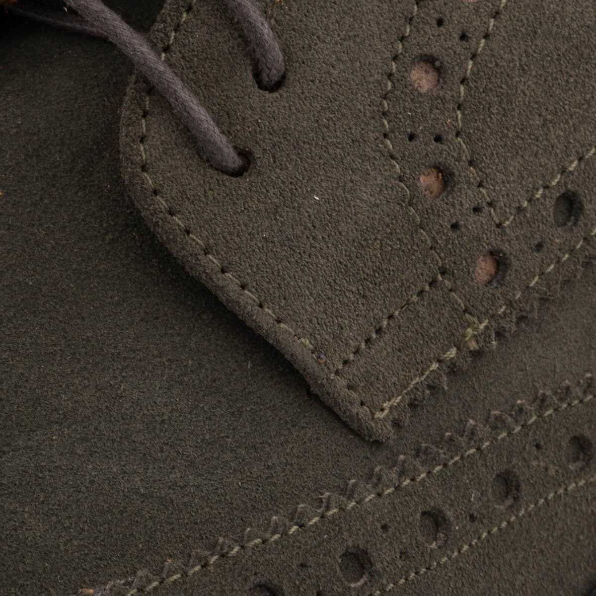 Πράσινο Σουέντ Brogue Leather Shoes