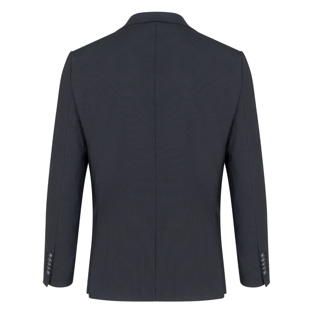 Κοστούμι Μαύρο με Μικροσχέδιο Virgin Wool (Modern Fit)