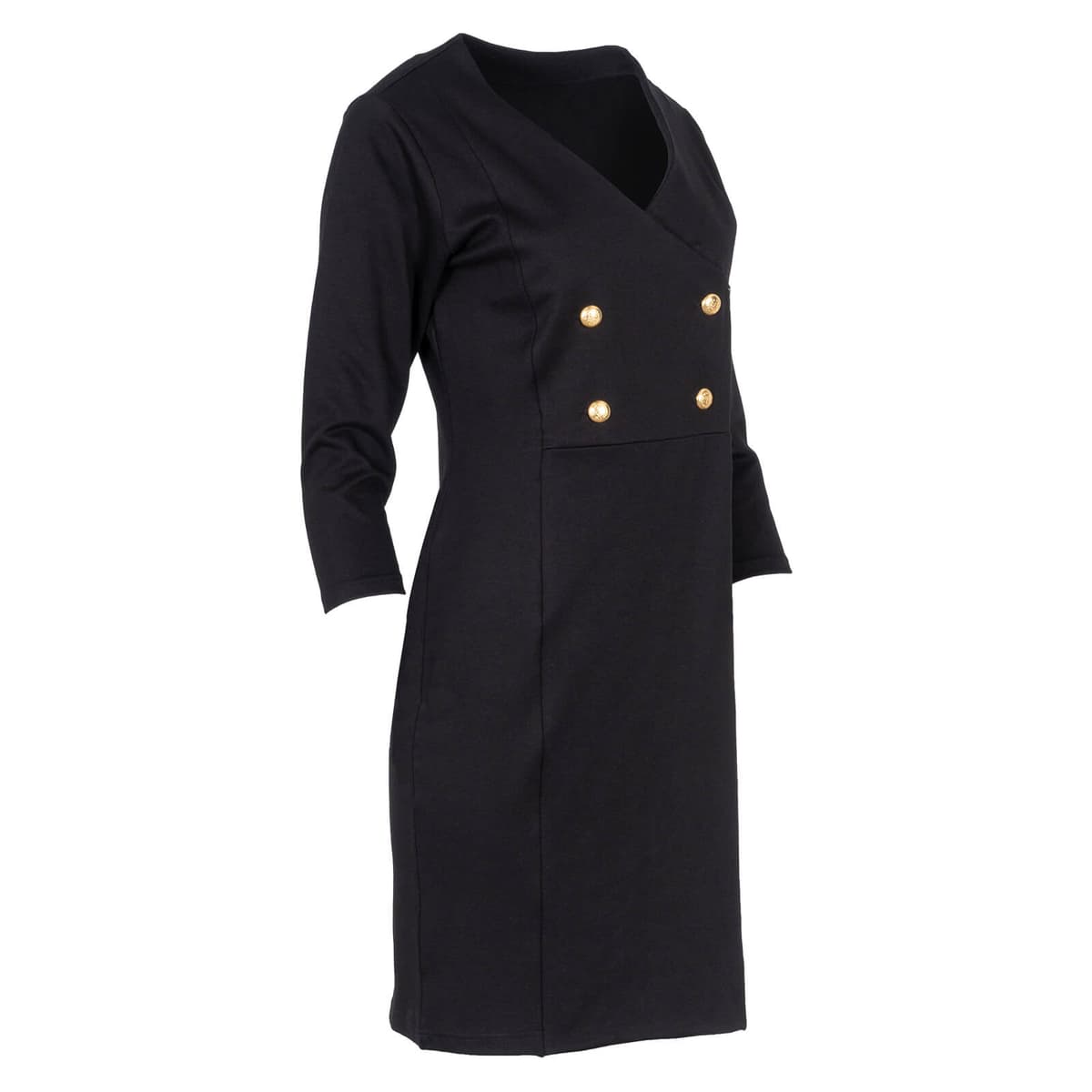 Φόρεμα Μαύρο με Κουμπιά