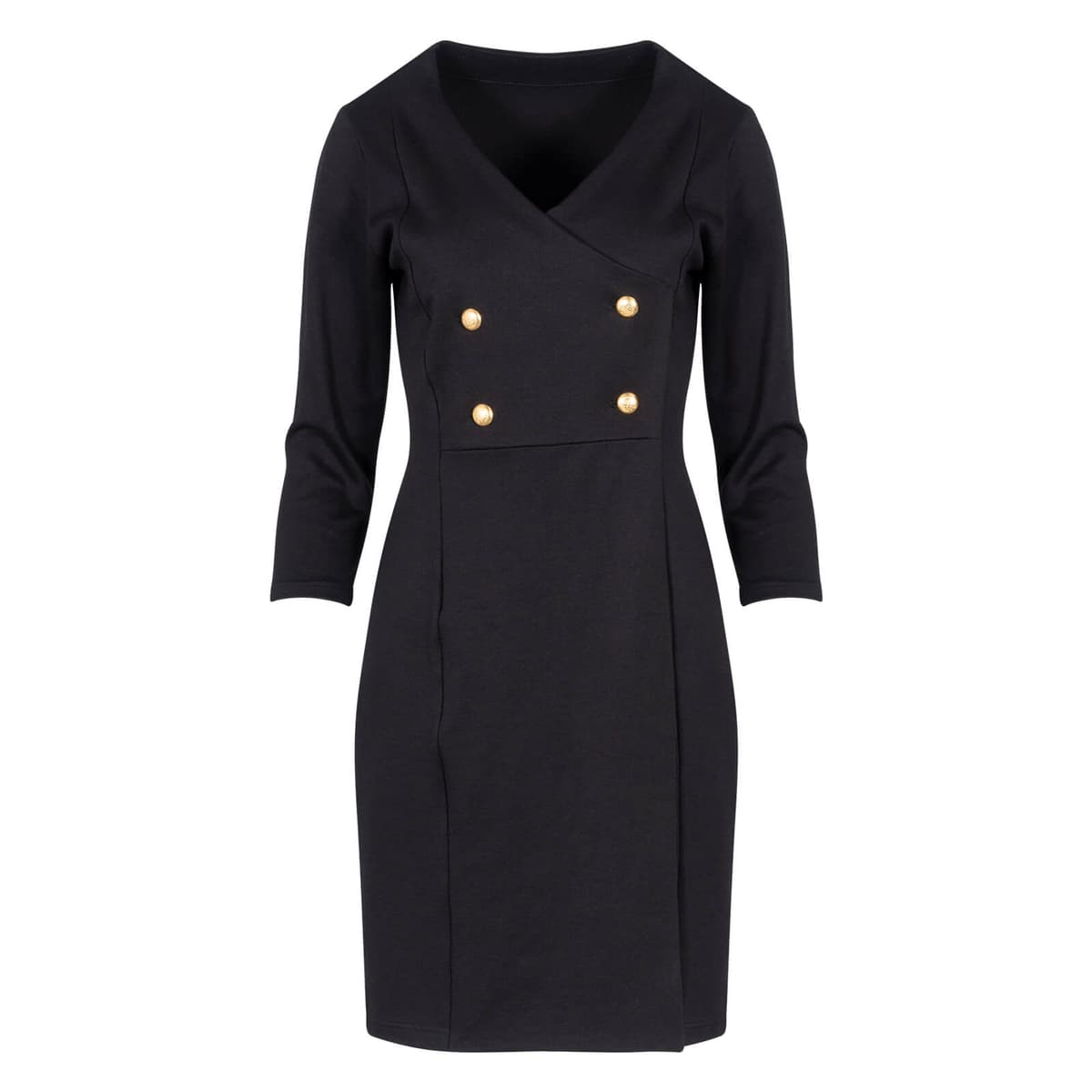 Φόρεμα Μαύρο με Κουμπιά