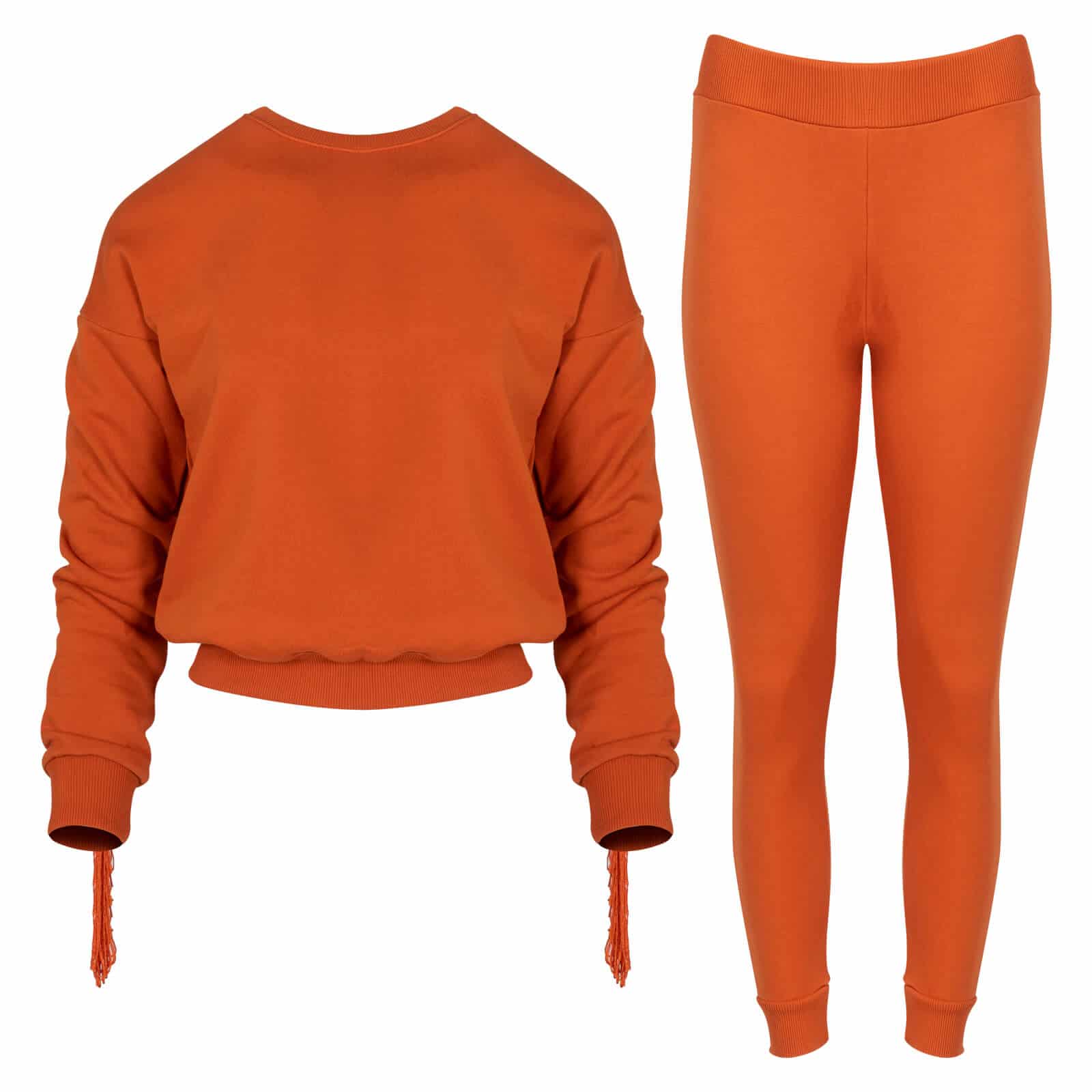 Boho Chic Σετ Φόρμας Eκάι Φούτερ/ Παντελόνι 100% Cotton