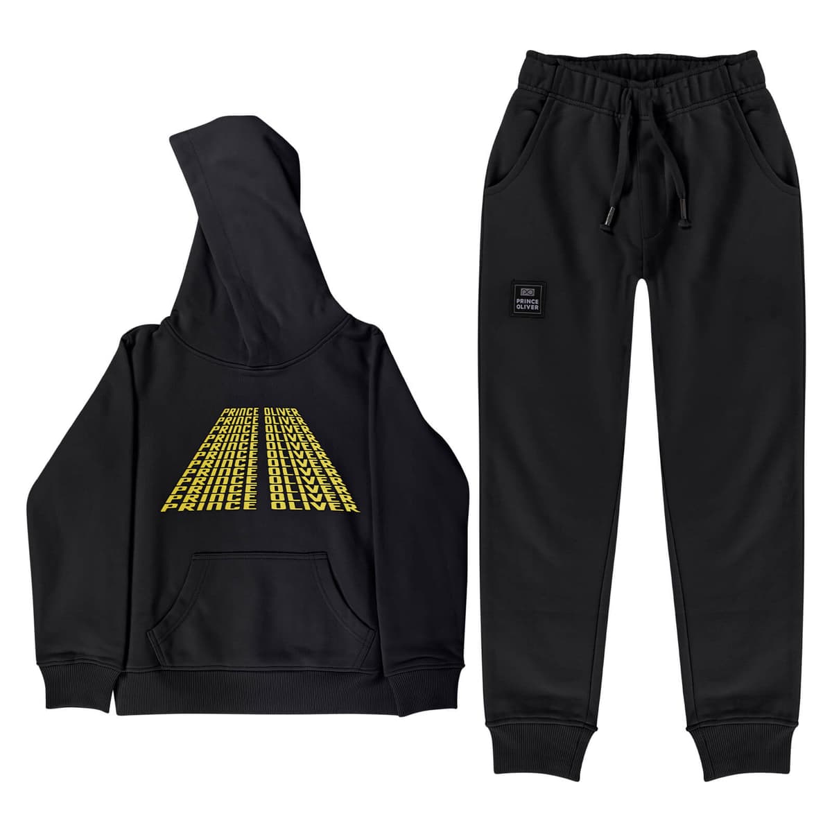 παιδικό σετ φόρμας μαύρο φούτερ/παντελόνι 100% Cotton