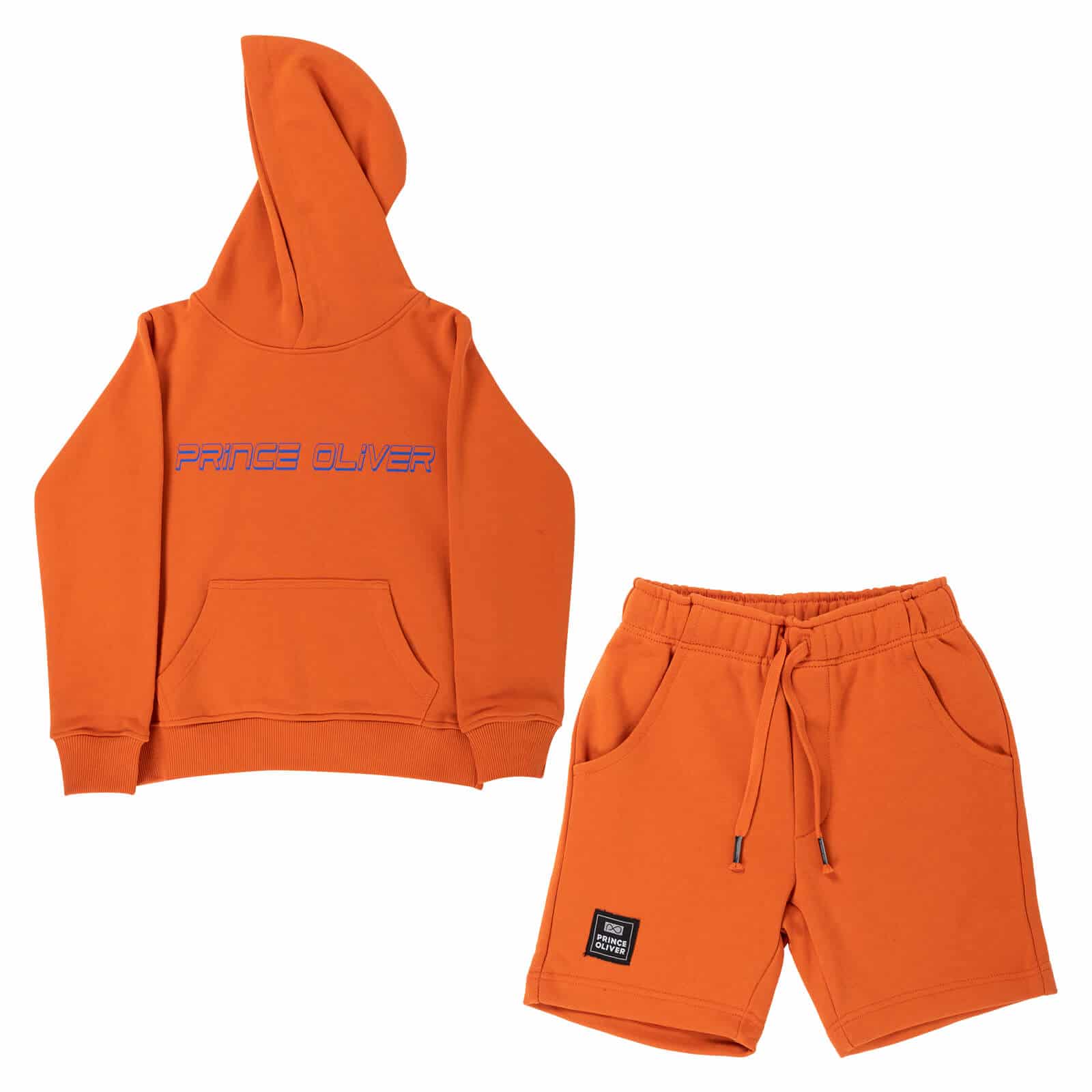 παιδικό σετ φόρμας σκουριάς φούτερ/βερμούδα 100% Cotton