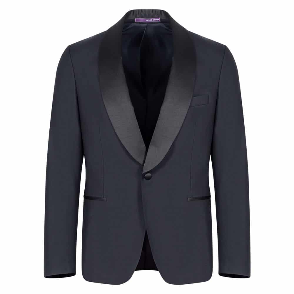 Γαμπριάτικο Tuxedo Μαύρο με Shawl Σατέν Πέτο (Modern Fit)