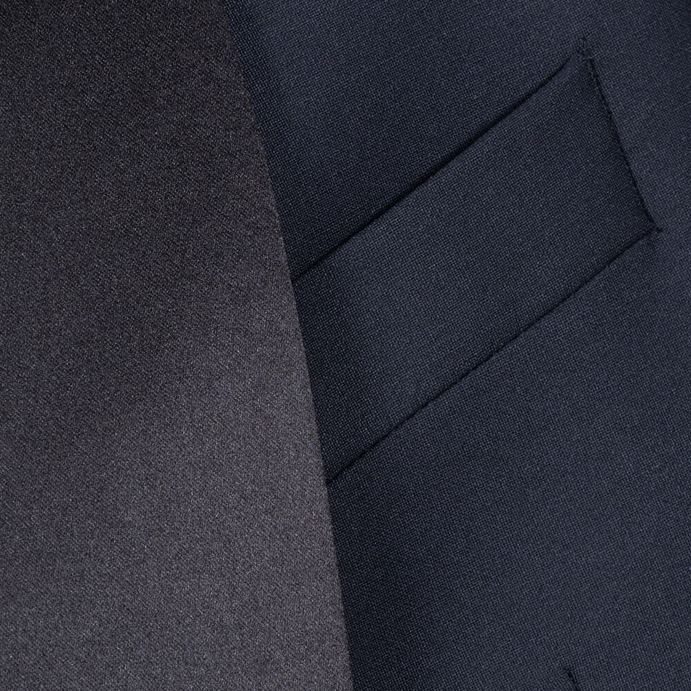 Γαμπριάτικο Tuxedo Μπλε Σκούρο με Shawl Σατέν Πέτο (Modern Fit)