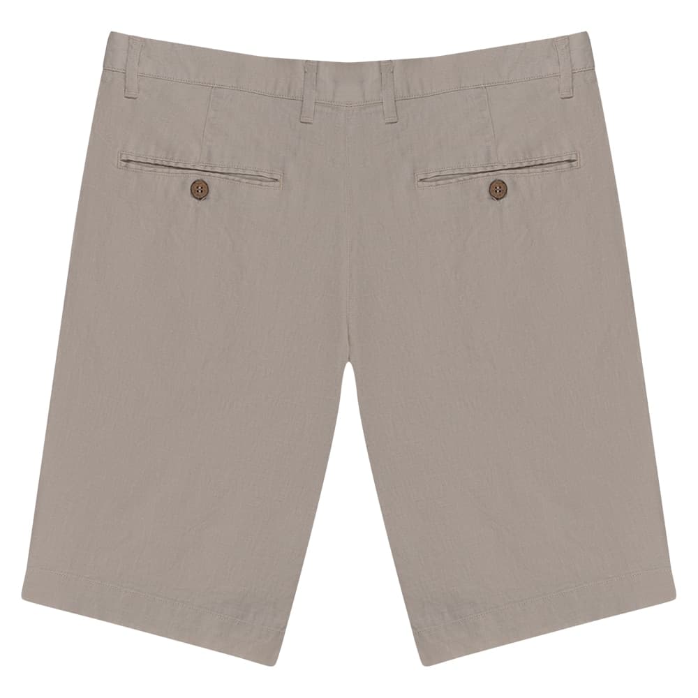 Βερμούδα Μπεζ 100% Λινή (Modern Fit)