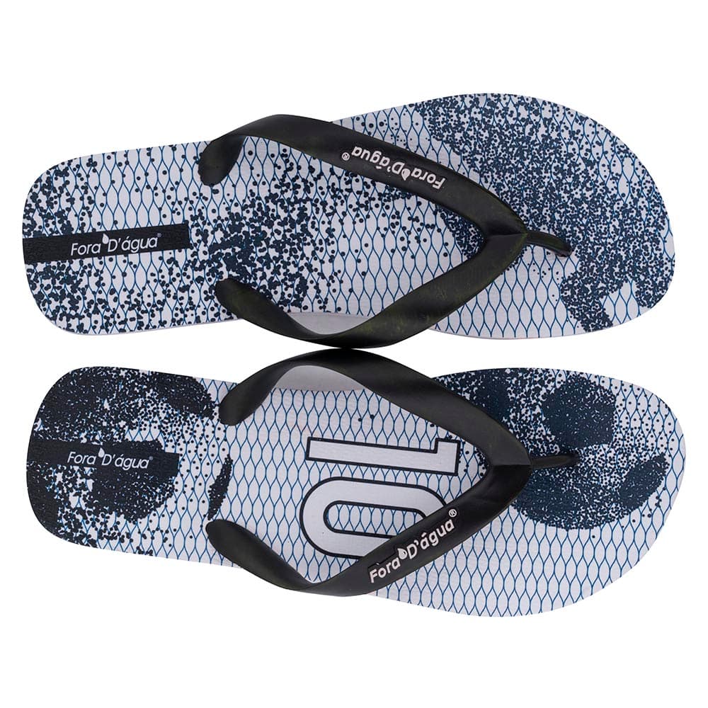 Σαγιονάρες Μαύρες Με Σχέδιο Fora D’ Agua