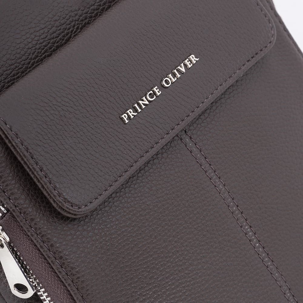 Ανδρική Τσάντα Messenger Bag Καφέ Σκούρο