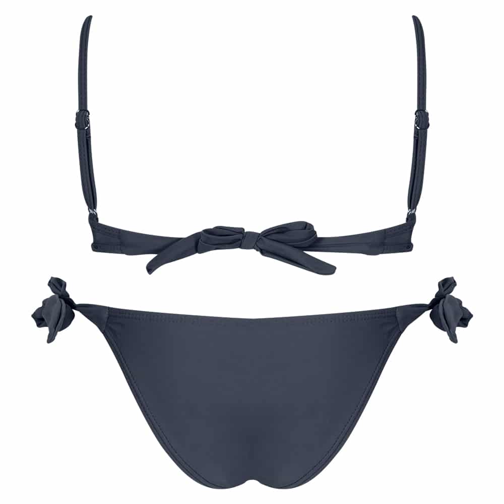 Μαγιό Μπικίνι Μαύρο με Φουρό