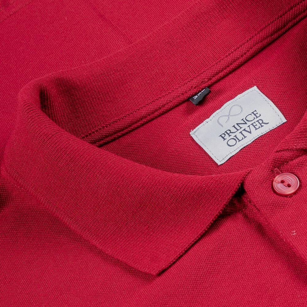 Plus Size Collection Polo Pique Μπορντώ 100% Cotton (Comfort Fit) Μόνο Μεγάλα Μέγεθη