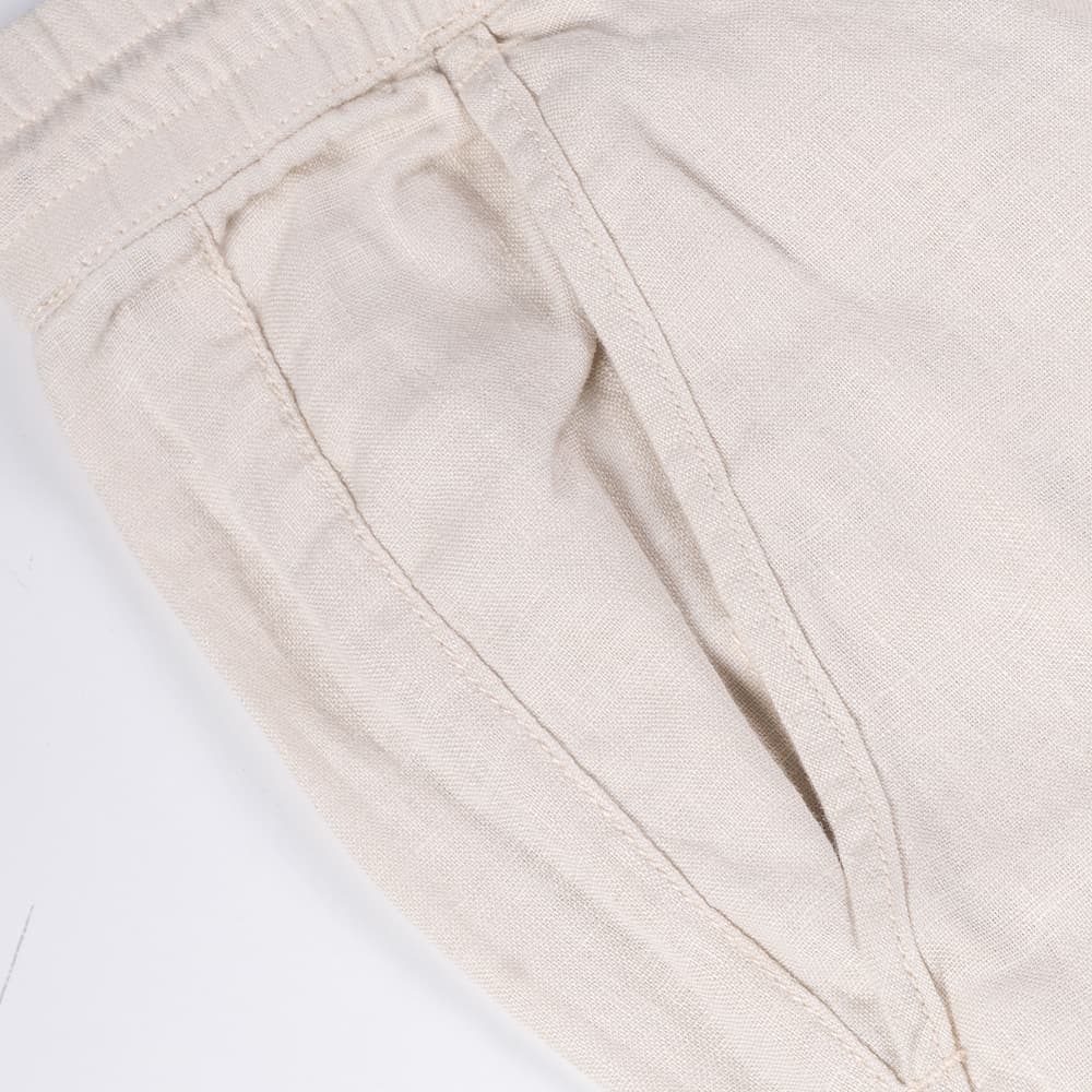 Βερμούδα Μπεζ 100% Λινή (Modern Fit)