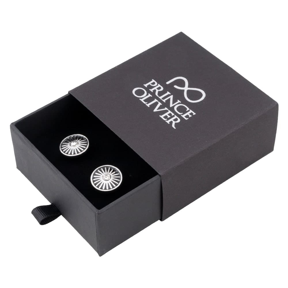 Round Μανικετόκουμπα Silver