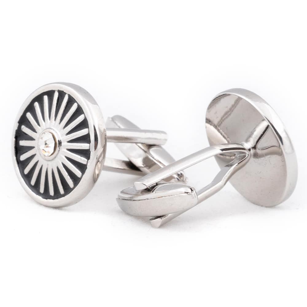 Round Μανικετόκουμπα Silver