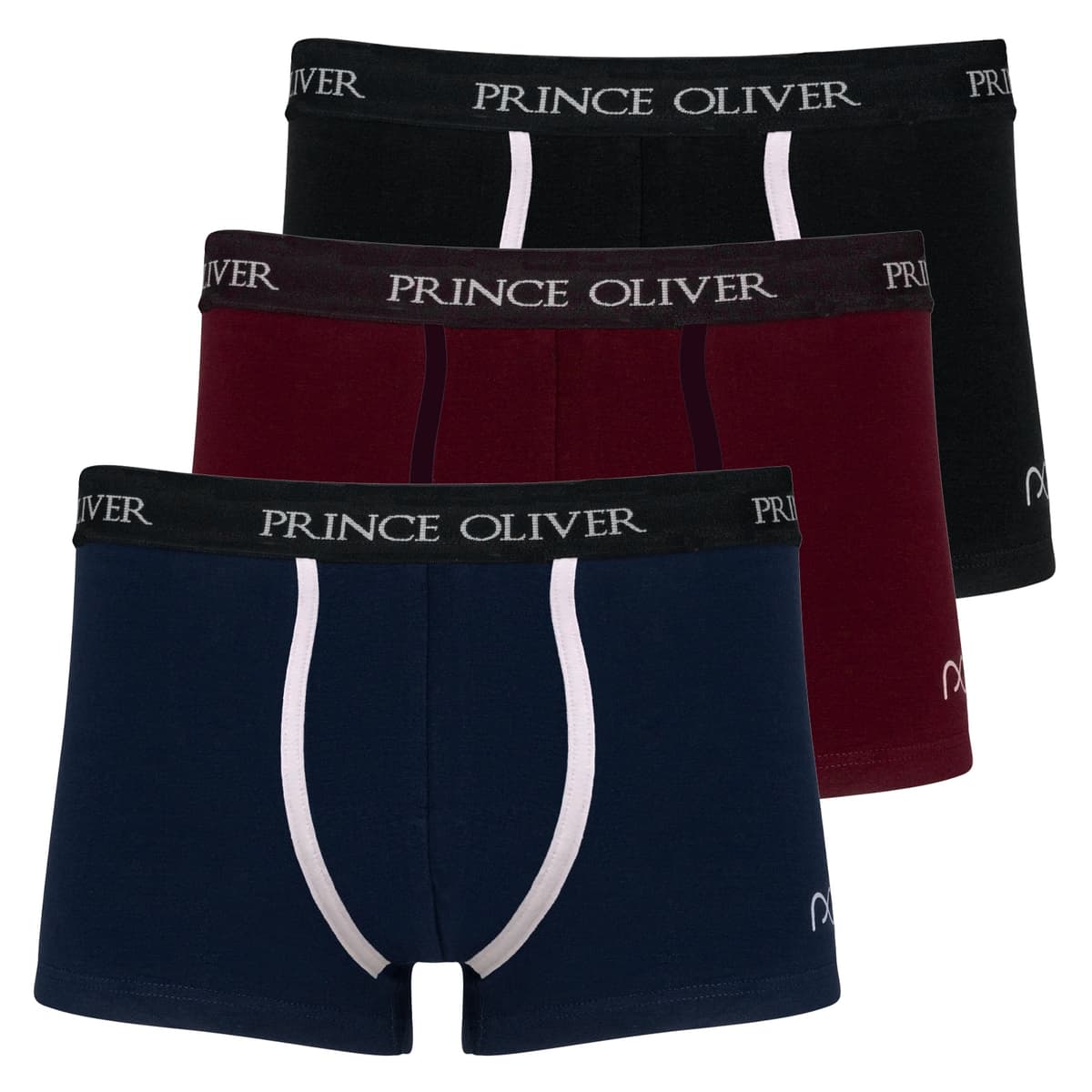 Σετ Boxer 3 Τεμ. Μαύρο/Μπλε Σκούρο/Μπορντώ Cotton Stretch