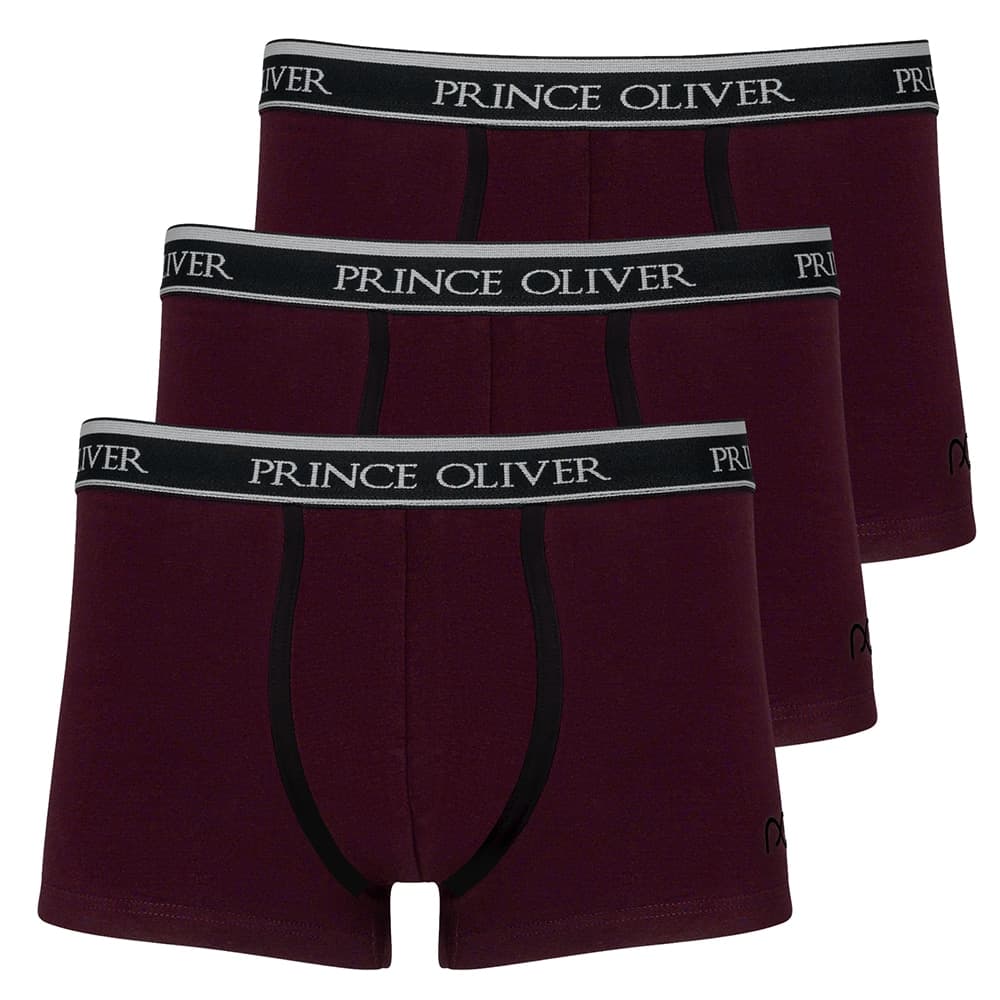 Σετ Boxer 3 Τεμ. Μπορντώ Cotton Stretch