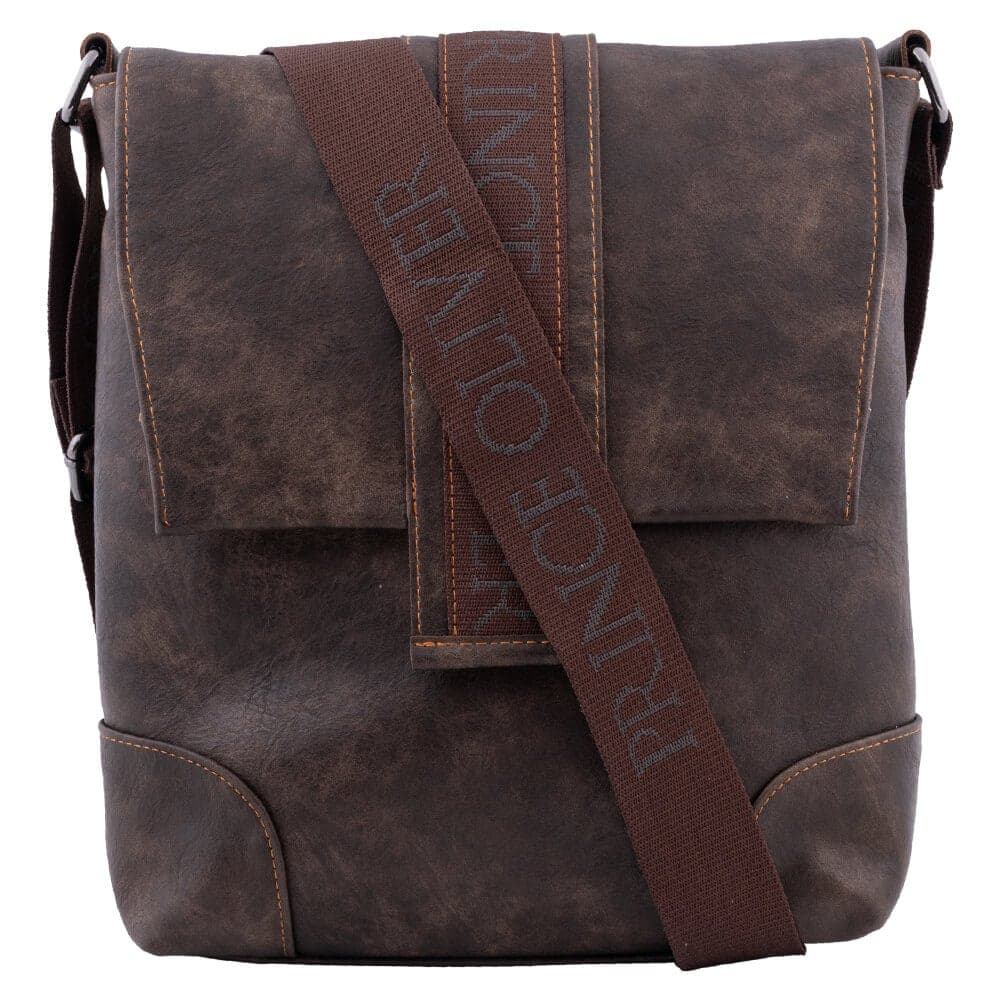 Ανδρική Τσάντα Messengers Bag Καφέ Eco Leather