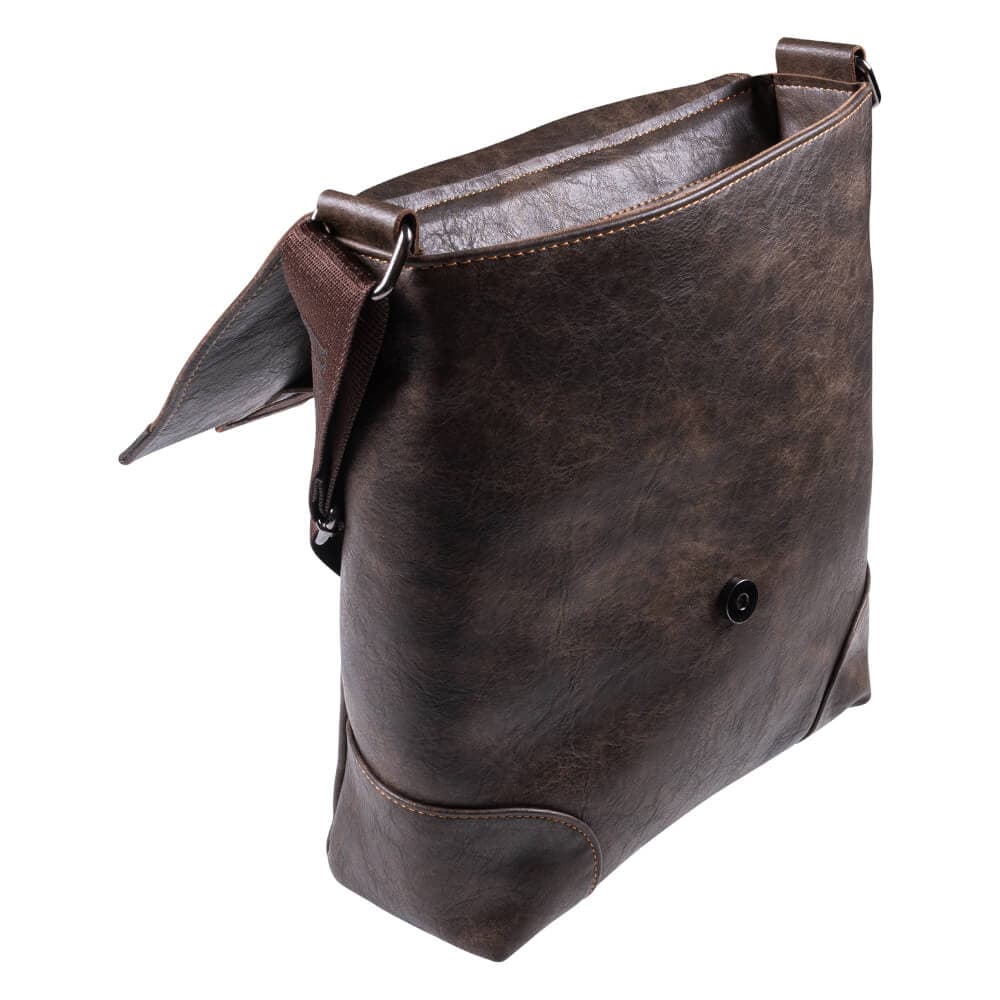 Ανδρική Τσάντα Messengers Bag Καφέ Eco Leather
