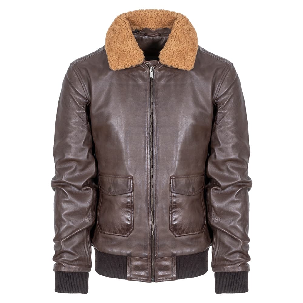 Men's Leather Jackets Prince Oliver Brown