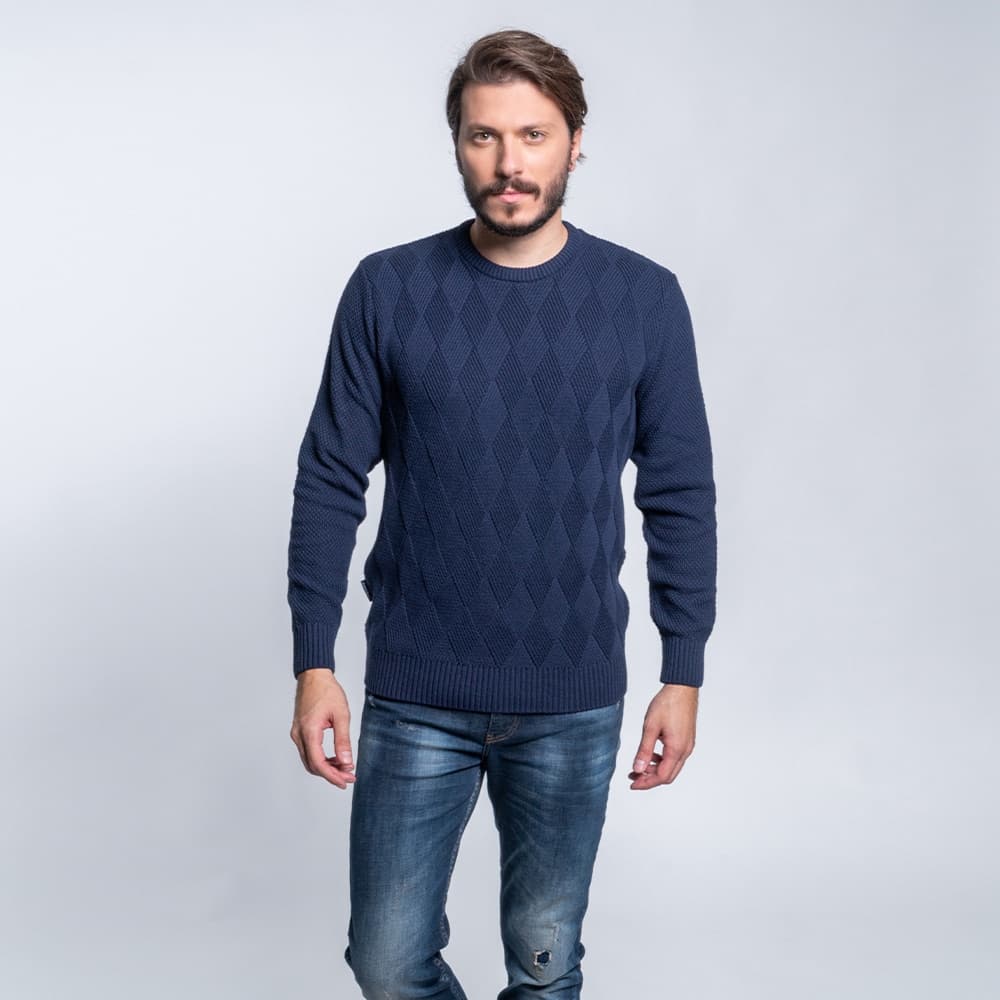 Men's Sweaters Prince Oliver Blue