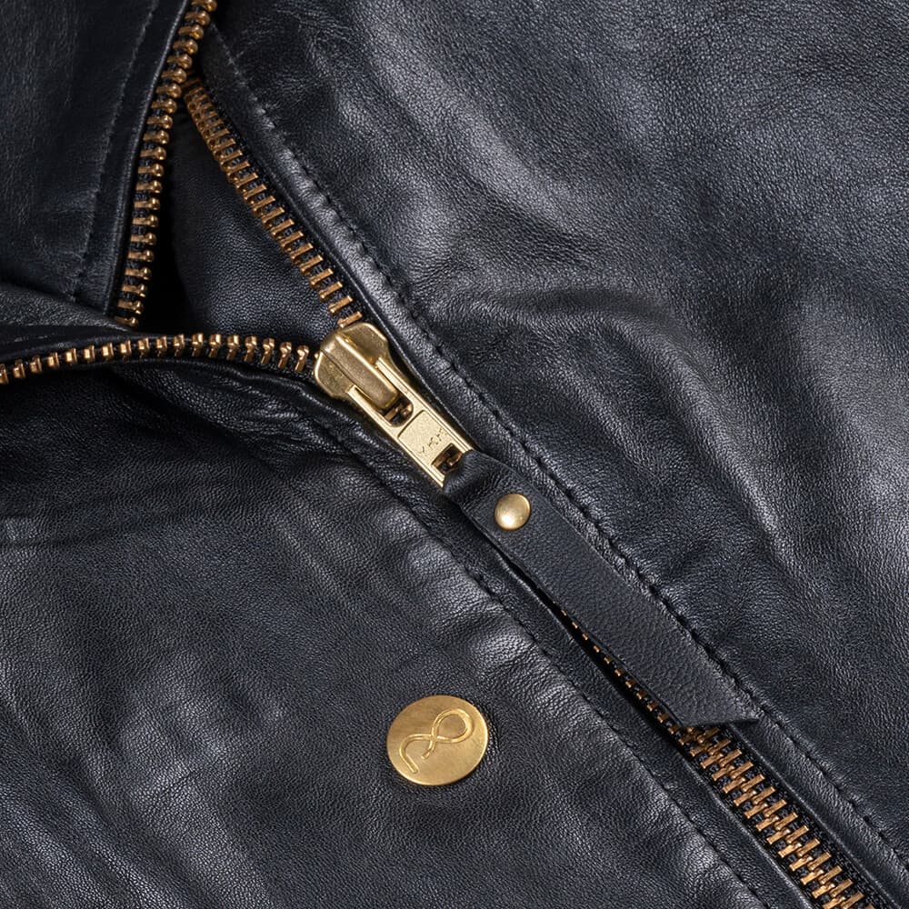 Δερμάτινο Μπουφάν Μαύρο 100% Leather