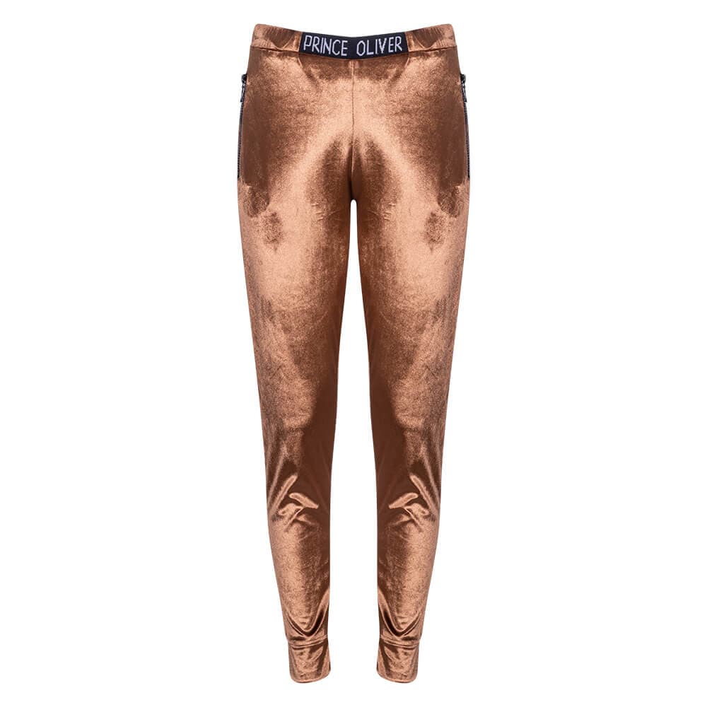 Γυναικείο Παντελόνι Φόρμας Καφέ Velvet