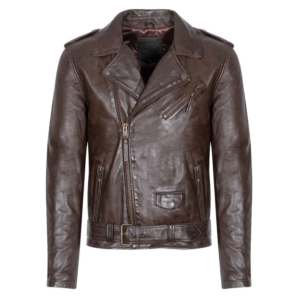 Men's Leather Jackets Prince Oliver Brown