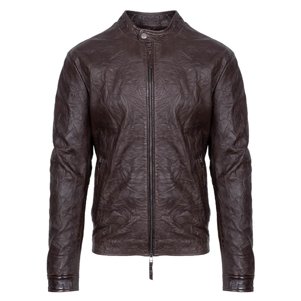 Men's Leather Jackets Prince Oliver Brown